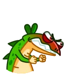 😡 cartone animato, animazione, coccodrillo, verde, animale, rettile whatsapp sticker