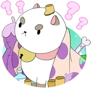 😓 gato, pontos de interrogação, fofo, adesivo whatsapp sticker