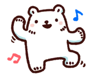 🎶 곰, 귀여운, 카와이, 동물, 만화, 스티커 telegram sticker