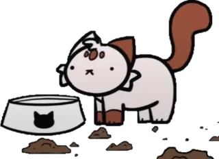 😐 cat, animal, cute, pet, domestic, kitty, cartoon telegram sticker
