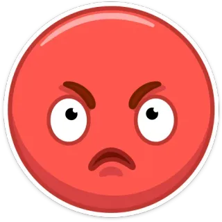 😡 絵文字, 怒り, 赤, イライラ, 迷惑 telegram sticker