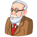 😭 Sigmund Freud Sigmund Freud, Cartone animato, Psicologia, Dottore, Filosofo, Ritratto, Vecchio telegram sticker