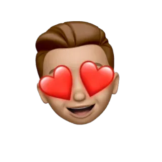 😍 emoji, love, heart, face, happy, sticker telegram sticker
