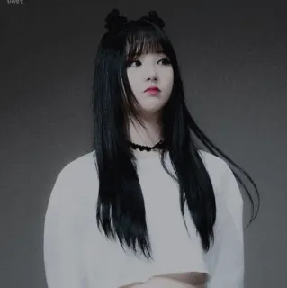 🌿 女人, 人物, 肖像, 女孩, 长发, 黑发 whatsapp sticker
