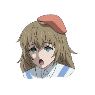 😨 Аниме, Девушка, Милая, Персонаж, Иллюстрация, Мультфильм telegram sticker