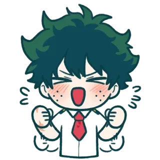 😆 Izuku Midoriya My Hero Academia Anime, Manga, My Hero Academia, Izuku Midoriya, Cartoon telegram sticker