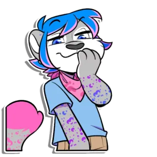 😼 Furry, Cartoon, Sticker, Dier, Antropomorf, Personage whatsapp sticker
