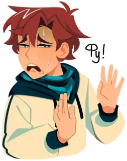 🤢 Фу! Desenho animado, Expressão, Nojo, Irritado, Russo, Anime, Gesto telegram sticker