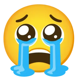 😭 Biểu tượng cảm xúc, Buồn, Khóc, Nước mắt, Cảm xúc, Khuôn mặt telegram sticker