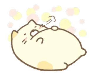 ☺️ kucing, imut, stiker, malas, kawaii telegram sticker