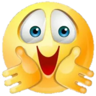 🤗 Emoji, Abrazo, Feliz, Amarillo, Afecto telegram sticker