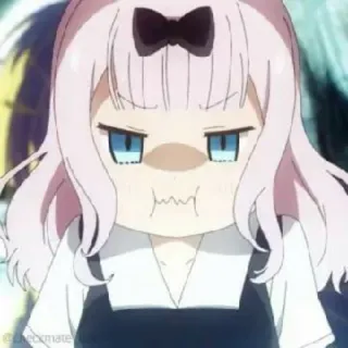 💌 Chika Fujiwara Kaguya-sama: Love Is War Anime, Manga, Lustiges Gesicht, Chibi, Niedlich telegram sticker