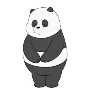 😔 Panda We Bare Bears panda, bear, cartoon, animal, cute telegram sticker