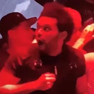 😯 The Weeknd singer, musician, party, club, shocked telegram sticker