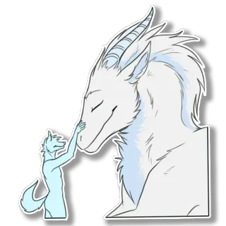 🖐 Antro, Dragão, Furry, Amigável, Saudável, Afeição, Fantasia telegram sticker