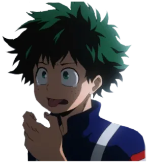 👅 Izuku Midoriya My Hero Academia 动漫, 英雄, 超能力, 哭, 漫画 telegram sticker