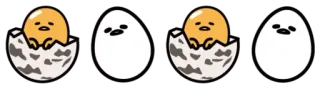 🍳 Gudetama яйцо, ленивый, милый, каваий, мультфильм, еда telegram sticker