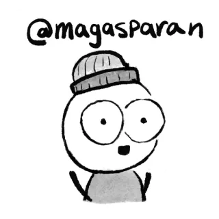 🐢 @magasparan personnage, dessin, portrait, dessin animé, chapeau, surpris telegram sticker