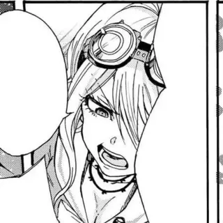 🔩 anime, manga, character, steampunk, goggles, screaming telegram sticker