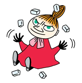 👐 Little My Moomins Mumin, Cartoon, Wütend, Figur telegram sticker