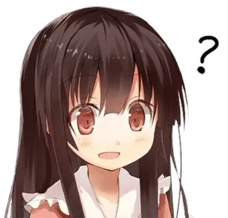 ❓ anime girl, cartoon, question mark, cute, anime telegram sticker