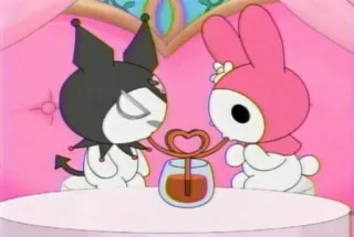 😳 Kuromi sanrio, kuromi, my melody, kawaii, anime whatsapp sticker