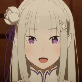 🤍 Emilia Re:Zero Anime, Carino, Ragazza, Emilia, Re:Zero telegram sticker