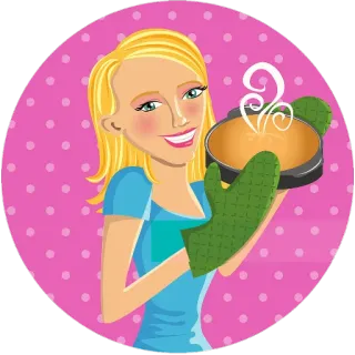 🥞 pâtisserie, cuisine, femme, tarte, manique, nourriture telegram sticker