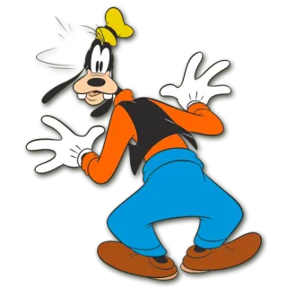 😳 Goofy goffo, disney, cartone animato, personaggio, divertente telegram sticker