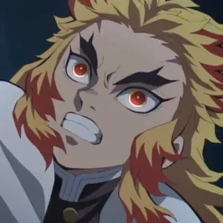 😡 Kyojuro Rengoku Demon Slayer Anime, Demon Slayer, Rengoku, Kyojuro, Fogo, Mangá, Personagem telegram sticker