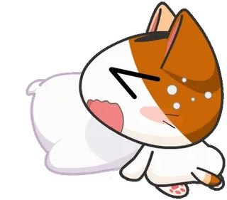 ⭐ Katze, Schildpatt, süß, schlafend, Tier telegram sticker