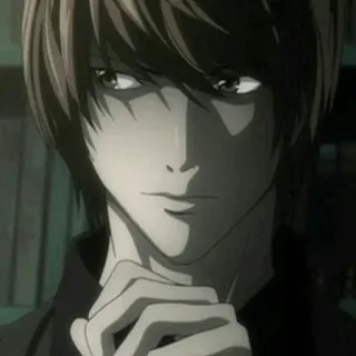 ⚖ Light Yagami Death Note Anime, Manga, Vilain, Death Note, Light telegram sticker