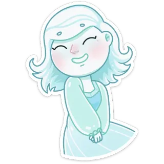🤩 мультфильм, призрак, женщина, милый, стикер, иллюстрация, дух telegram sticker