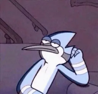 😑 Mordecai Regular Show whatsapp sticker