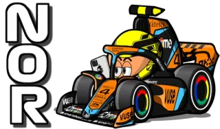 🇬🇧 NOR 一级方程式, F1, 赛车, 汽车, 彩虹, 诺里斯 telegram sticker