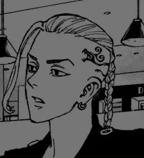 ✖️ Draken Tokyo Revengers anime, manga, Draken, Tokyo Revengers, character, art, drawing, tattoo whatsapp sticker