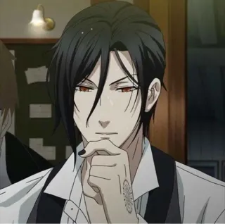 🔌 Sebastian Michaelis Black Butler อนิเมะ, มังงะ, เซบาสเตียน มิคาเอลิส, คนลึกไขปริศนา, ปีศาจ, พ่อบ้าน telegram sticker