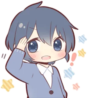 👌 Аниме, Приветствие, Милый, Мальчик, Мультфильм, Персонаж telegram sticker