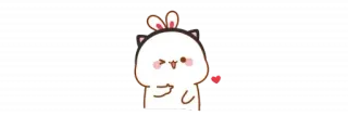 🫖 imut, kawaii, cinta, hati, kelinci, kartun telegram sticker