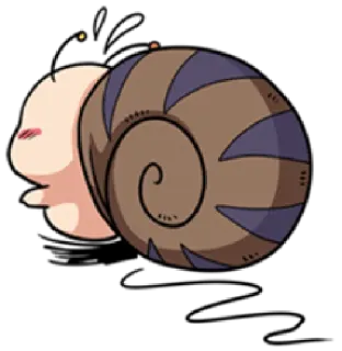 🏃‍♂️ Schnecke, Cartoon, Tier, süß, Schale telegram sticker