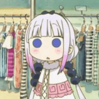 🍬 Kanna Kamui Miss Kobayashi's Dragon Maid 애니메이션, 칸나 카무이, 코바야시네 메이드래곤, 귀여운, 스티커 whatsapp sticker