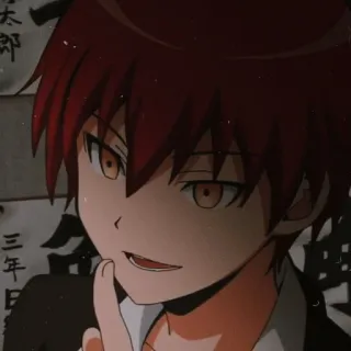 😏 Karma Akabane Assassination Classroom Anime, Personagem, Karma Akabane, Assassination Classroom whatsapp sticker
