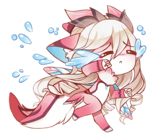 😭 Chibi, Mignon, Requin, Kawaii, Animal, Dessin animé, Autocollant whatsapp sticker