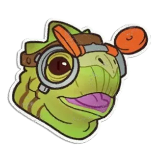 😎 lizard, animal, sticker, cartoon telegram sticker