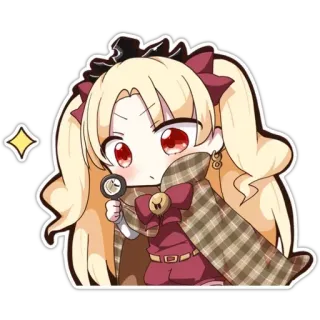🔍 Chibi, Anime, Détective, Mignon, Fille, Dessin animé telegram sticker