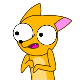 😨 Cartone animato, Volpe, Divertente, Animale, Adesivo telegram sticker