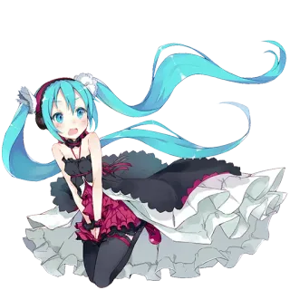 😳 Hatsune Miku Anime, Vocaloid, Hatsune Miku, Musik telegram sticker