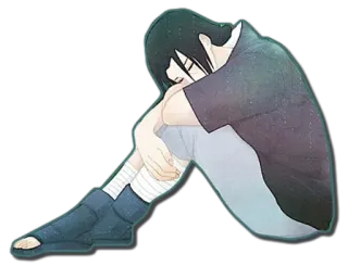 😔 Sasuke Uchiha Naruto Anime, Sasuke, Sedih, Uchiha, Karakter telegram sticker