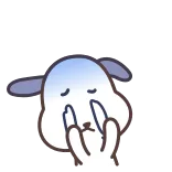 😱 sad, crying, dog, cartoon, cute, animal telegram sticker