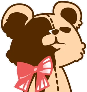 Cute teddy bear 'SOUFFLE' :: @line_stickers whatsapp stickers